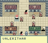 Valerithar: The Fallen Crown city streets on Game Boy Color